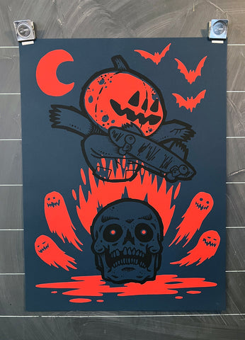 Halloween Print, Navy Blue Variant - 2024